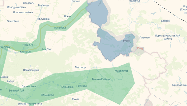 Просування РФ на Курщині. / © Deepstatemap