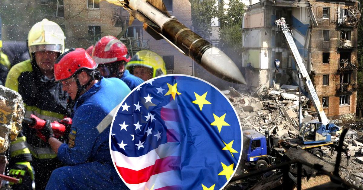 Последствия ракетного удара по Киеву Коллаж ТСН.ua