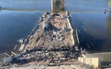 На Чернігівщині почали розбирати зруйнований 310-метровий міст через Десну (фото)