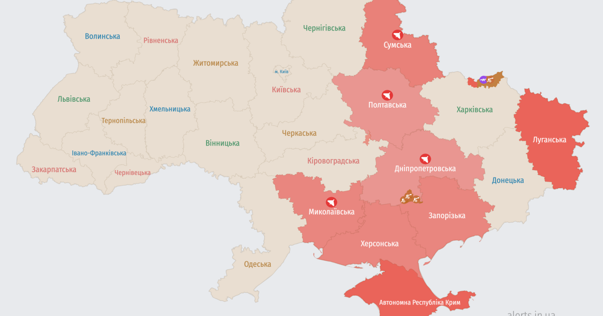 Карта тревог