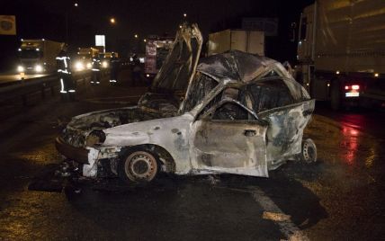 В Киеве во время аварии в такси заживо сгорел пассажир