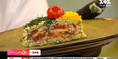 Як приготувати солоний торт з кабачків
