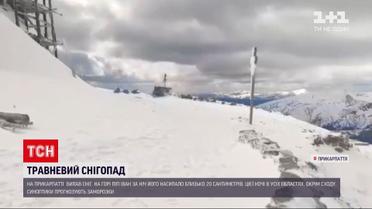 Новини України: на Прикарпатті знову випав сніг