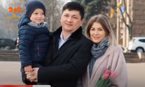 Виталий Ким с женой и сыном