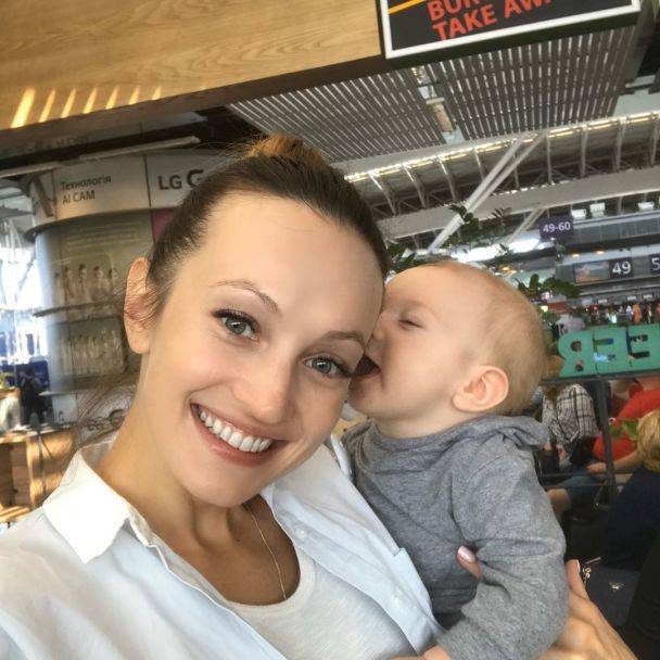 Елена Войченко с сыном / © instagram.com/olenavoychenko