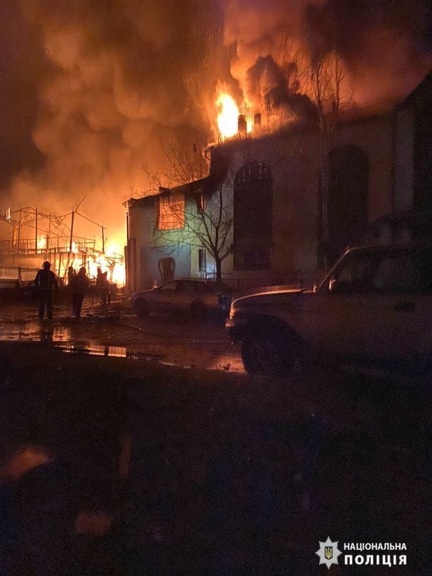 РФ вночі проти 3 листопада масовано вдарила по Харкову / © Прес-служба ГУ Нацполіції у Харківській області