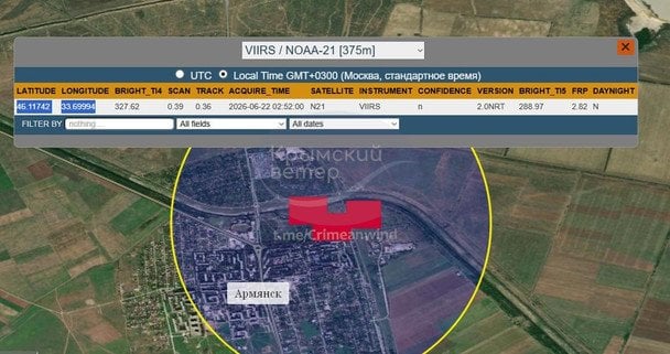 Пожежа в будівлі ФСБ в Армянську / © Крымский ветер