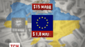 Украина ожидает получить 15 миллиардов долларов от международных доноров