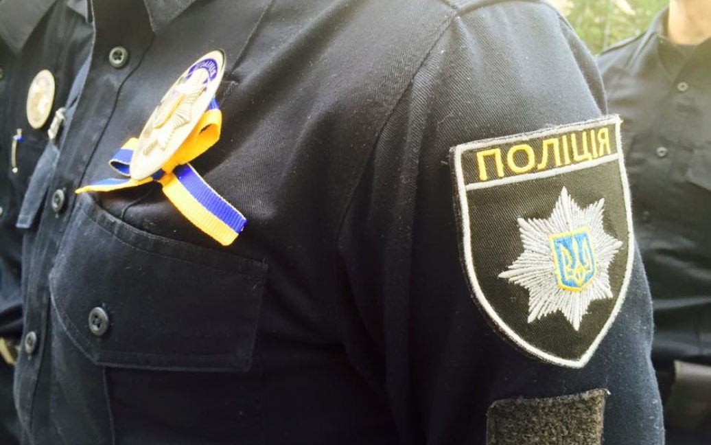 Во время торжественного вручения новых погон и жетонов патрульным полицейским Киева / © facebook/Артем Шевченко