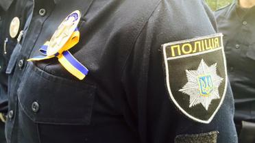 Во время торжественного вручения новых погон и жетонов патрульным полицейским Киева / © facebook/Артем Шевченко