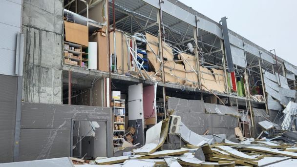 The aftermath of the attack on Dnipropetrovsk region on January 8