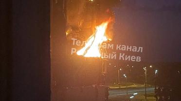 В Киеве, вероятно, после взрыва газа вспыхнул пожар