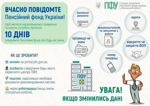 Попередження від Пенсійного фонду / © Пенсійний фонд