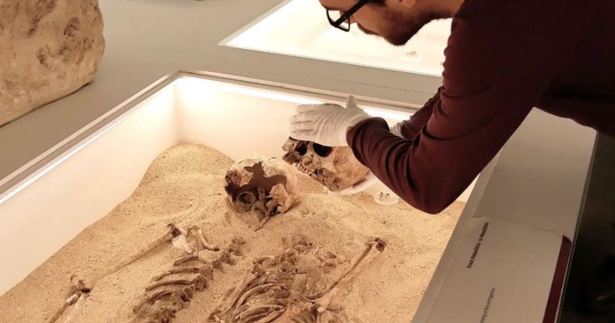 Скелеты из пещеры Ромито / Фото: Adrian Daly