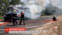 Под Черкассами загорелся пассажирский автобус