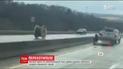 В США падение гигантской катушки из грузовика почти привело к масштабной аварии
