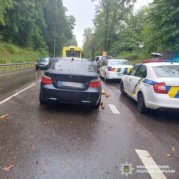 Недалеко от Львова на BMW упало дерево: пострадала 17-летняя девушка (фото)