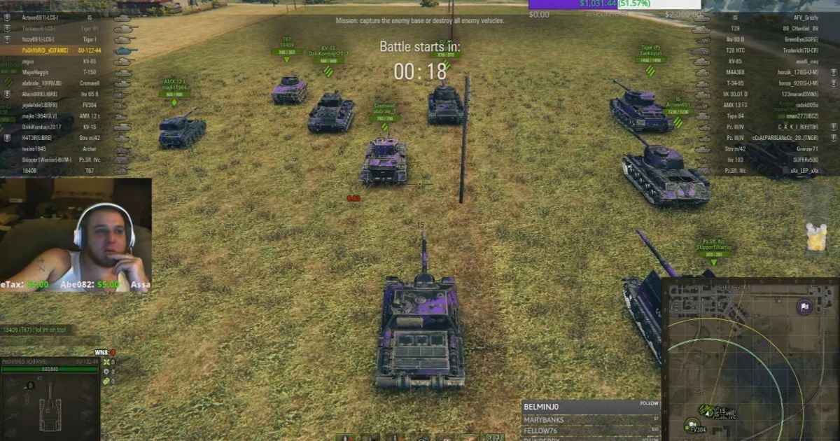 У США помер геймер під час 24-годинного стрімінгу гри World of Tanks