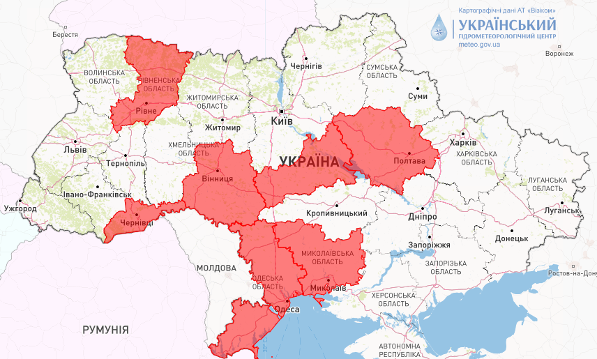 В Україні оголосили про небезпеку виникнення лісових пожеж 15-17 червня. / © Укргідрометцентр