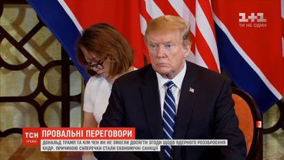 Дональд Трамп і Кім Чен Ин не змогли домовитись щодо економічних санкцій проти КНДР