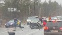 Масштабное ДТП под Киевом с пострадавшим: в автоаварию попали 5 автомобилей (фото)
