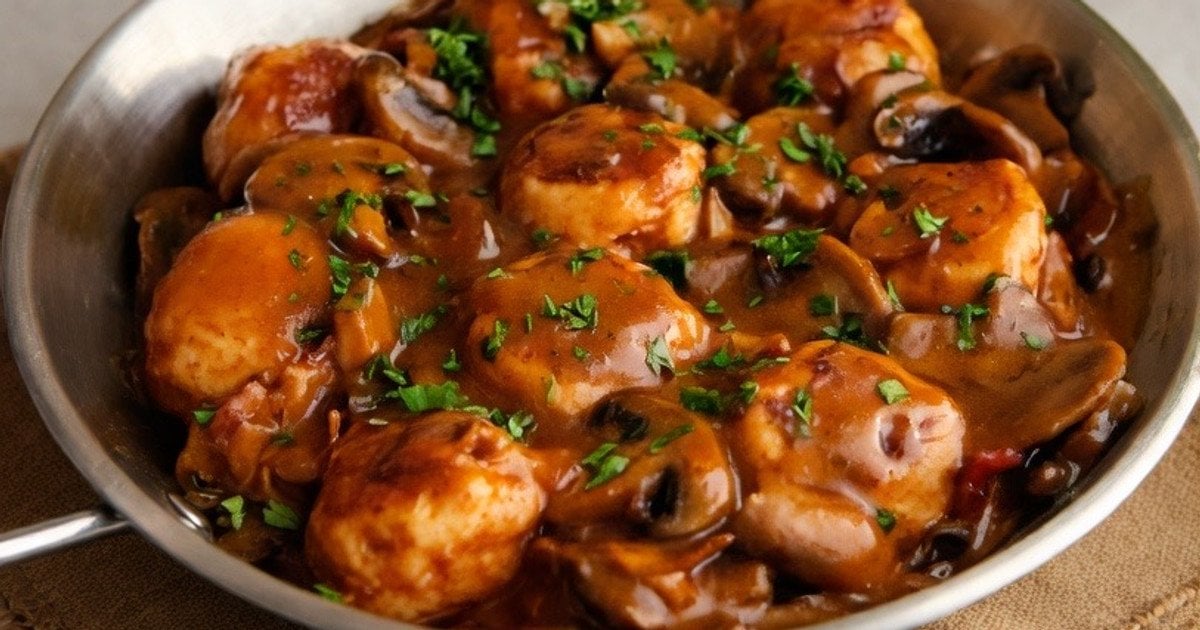 Фрикадельки з грибним соусом tiktok.com/@katherine.nari