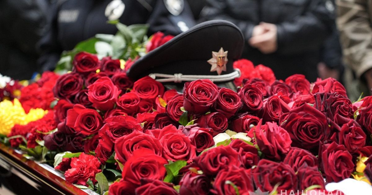 Прощання із загиблими поліцейськими в Одесі Фото Головного управління Нацполіції в Одеській області