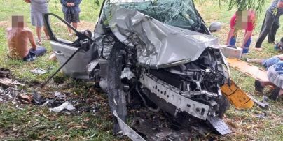 Легковик с 11 пассажирами врезался в дерево на Волыни: трое погибли