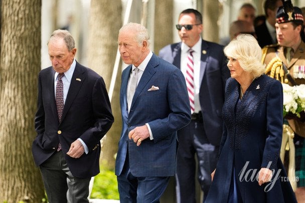 Колишній мер Нью-Йорка Майкл Блумберг, король Чарльз та королева Камілал у Нью-Йорку / © Associated Press