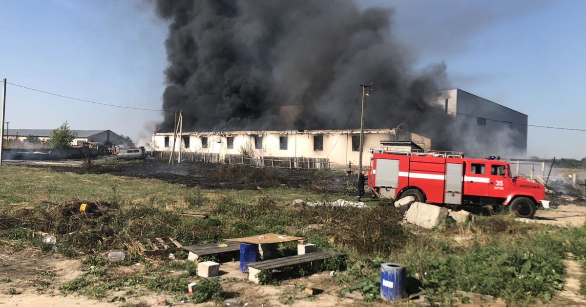пожежа складу у селі Луб'янка Київської області_3 / © ГСЧС в Киевской области