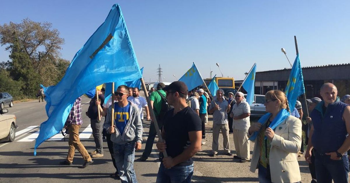В Крыму стартовала бессрочная блокада полуострова. / © facebook.com/ayder.muzhdabaev