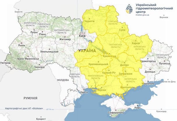 Синоптики попереджають про негоду у кількох областях України 28 липня / © Укргідрометцентр
