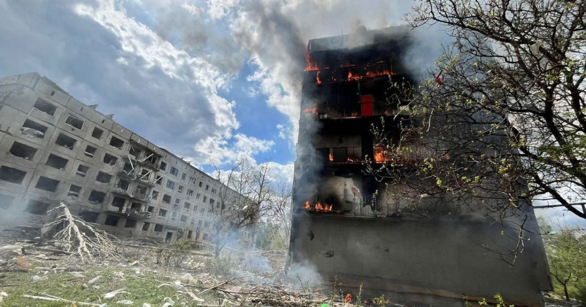 Удар по Очеретиному на Донеччині / Фото: Вадим Філашкін