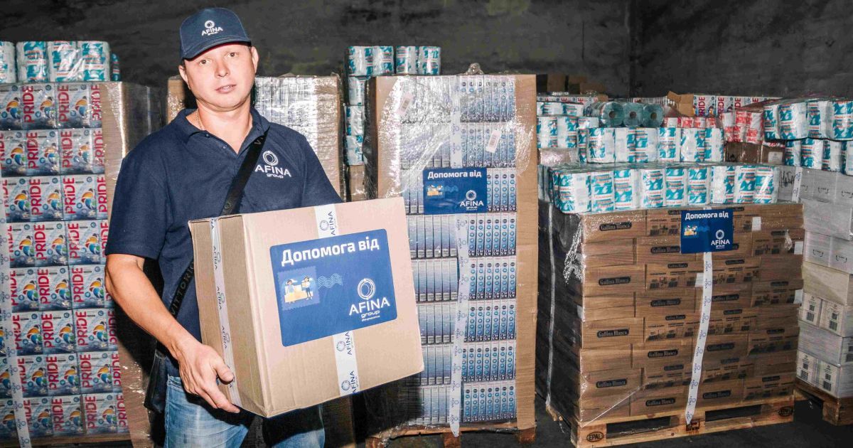 20 тонн благодійної допомоги для ГО “Набат Кривбас” від AFINA Group