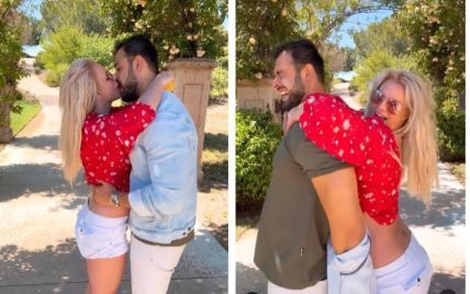 Бритни Спирс, после ссоры с дракой с мужем, озадачила позитивным видео с их объятиями и поцелуями