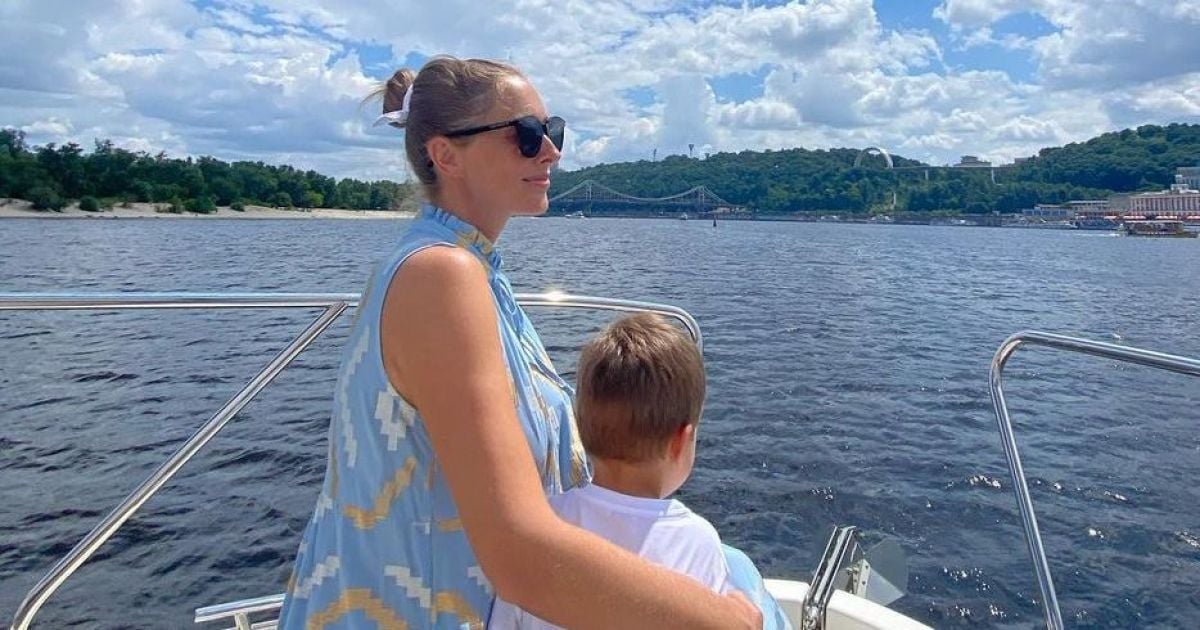 Катя Осадчая с сыном Иваном