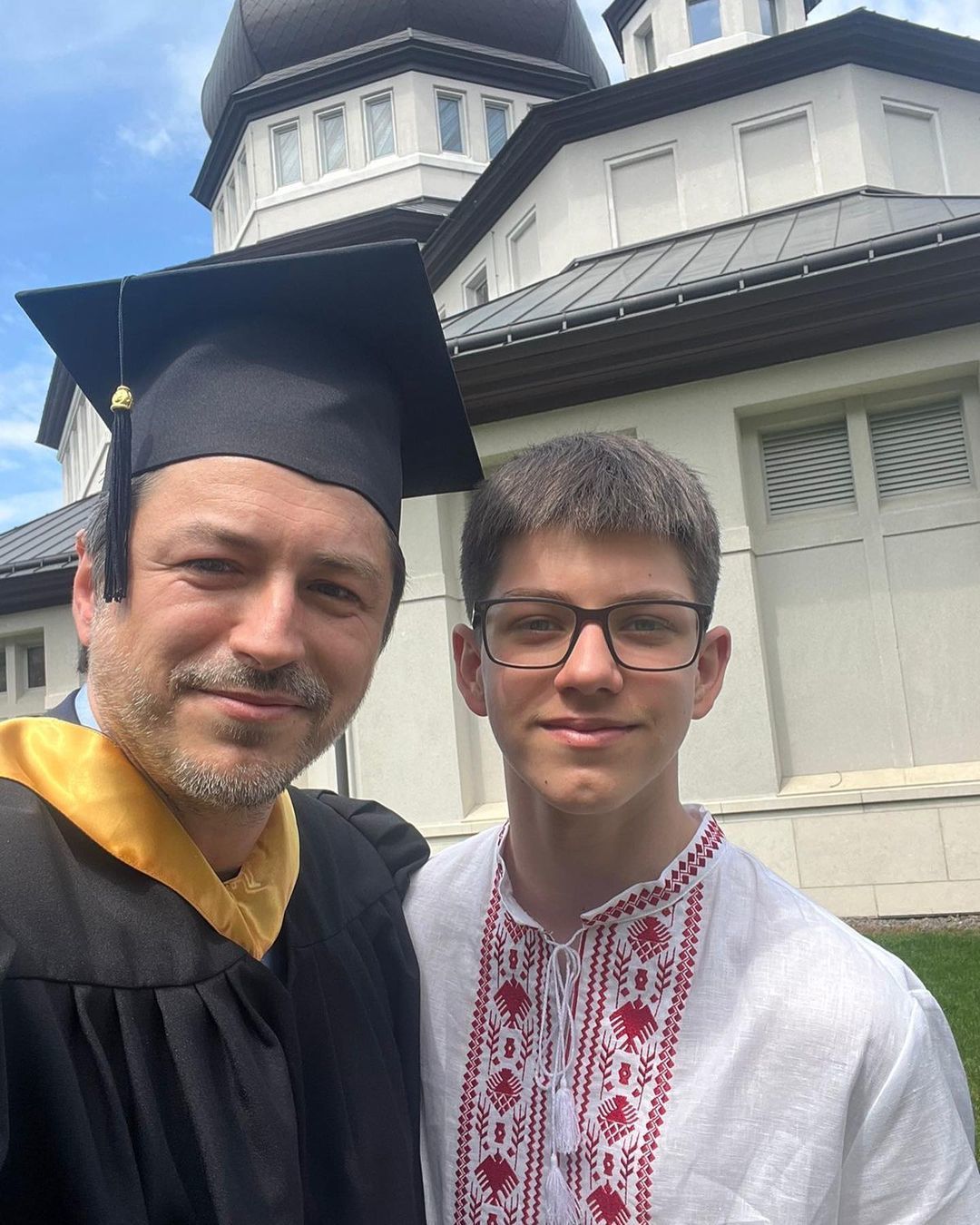 Сергей Притула также рассказал о забавной реакции его сына Дмитрия на то, что его отец стал выпускником.