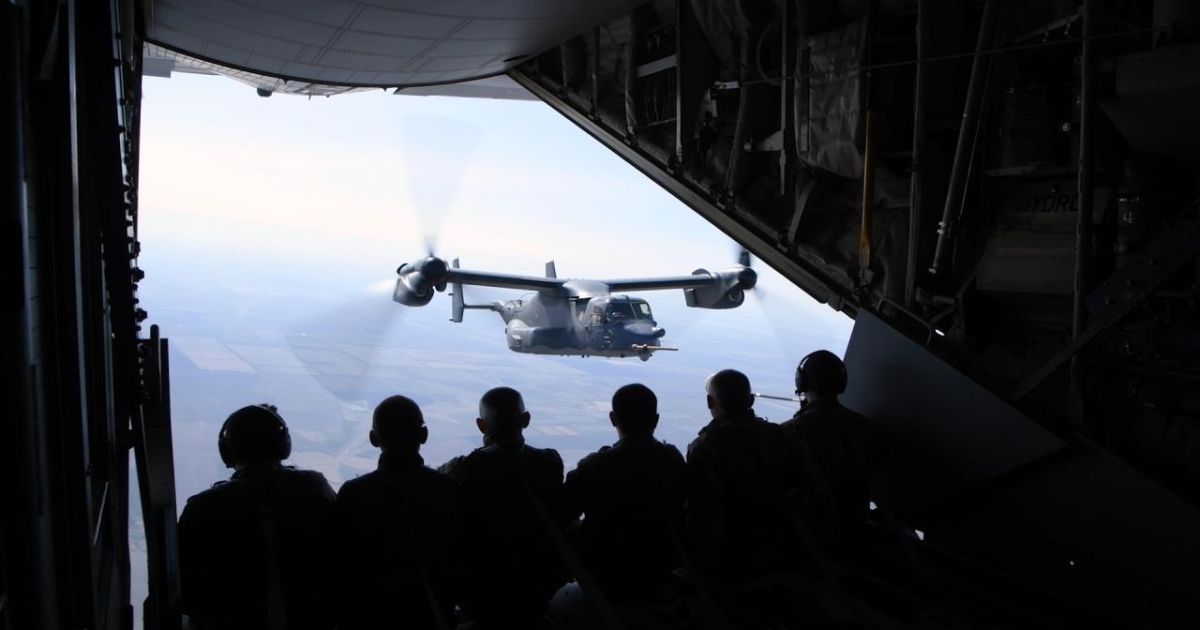 США здійснили дозаправку в повітрі конвертопланів Osprey під час українсько-американських навчань