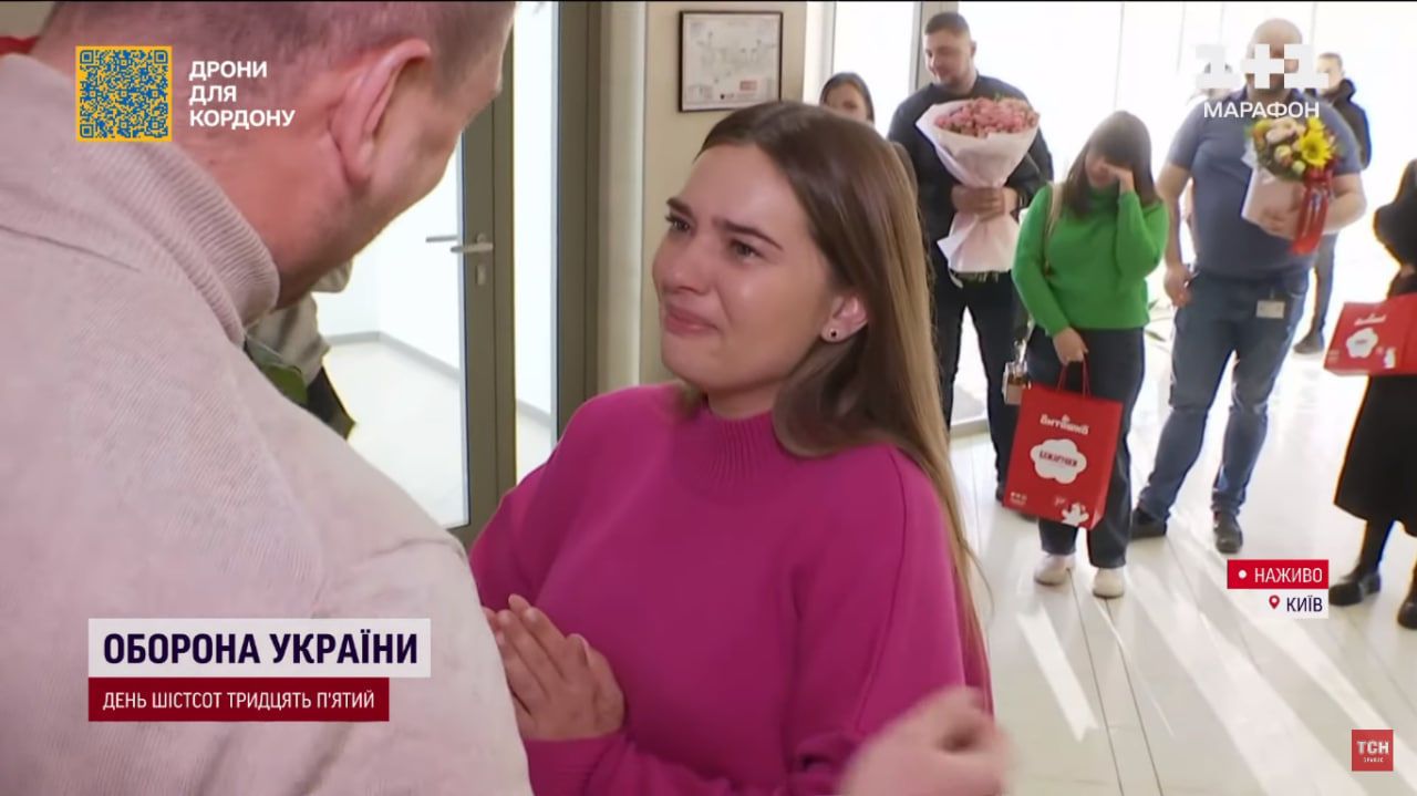 Наталія Островська з чоловіком / © скриншот з відео