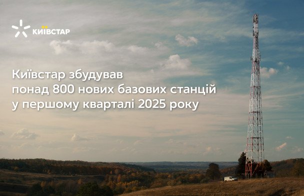 Киевстар построил более 800 новых базовых станций в первом квартале 2025 года
