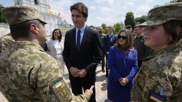 Джастин Трюдо с визитом в Киеве. Фото: Frank Gunn/The Canadian Press.