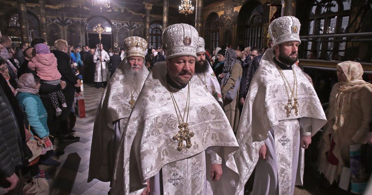 Зустріч Благодатного вогню з Єрусалима у Києво-Печерській Лаврі УПЦ Московського патріархату / © УНІАН