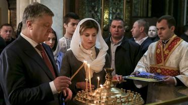 Президентське подружжя Порошенків на служіннях в Києві / © Сайт президента України