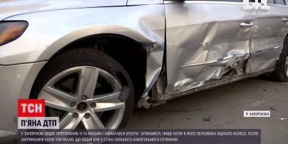 Новости Украины: в Запорожье водитель навеселе повредил 11 автомобилей и пытался скрыться