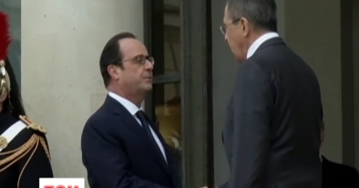 Олланд и Лавров сегодня во время Марша единства в Париже