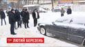 Київ через снігопад зупинився у заторах