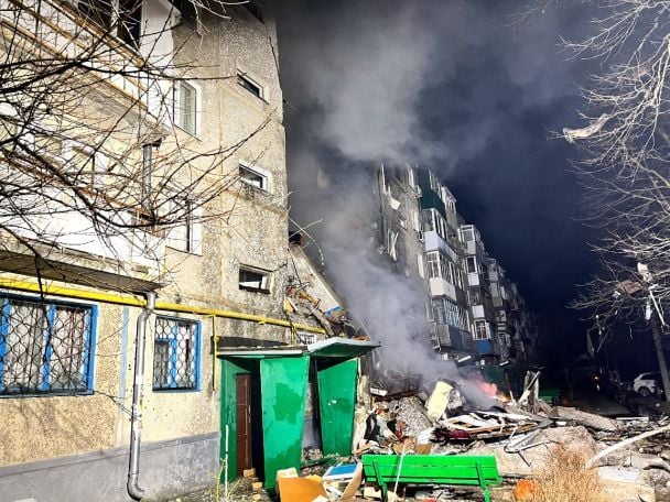 On the night of March 13, UAVs struck an apartment building in Sumy. Photo: Sumy Regional Military Administration