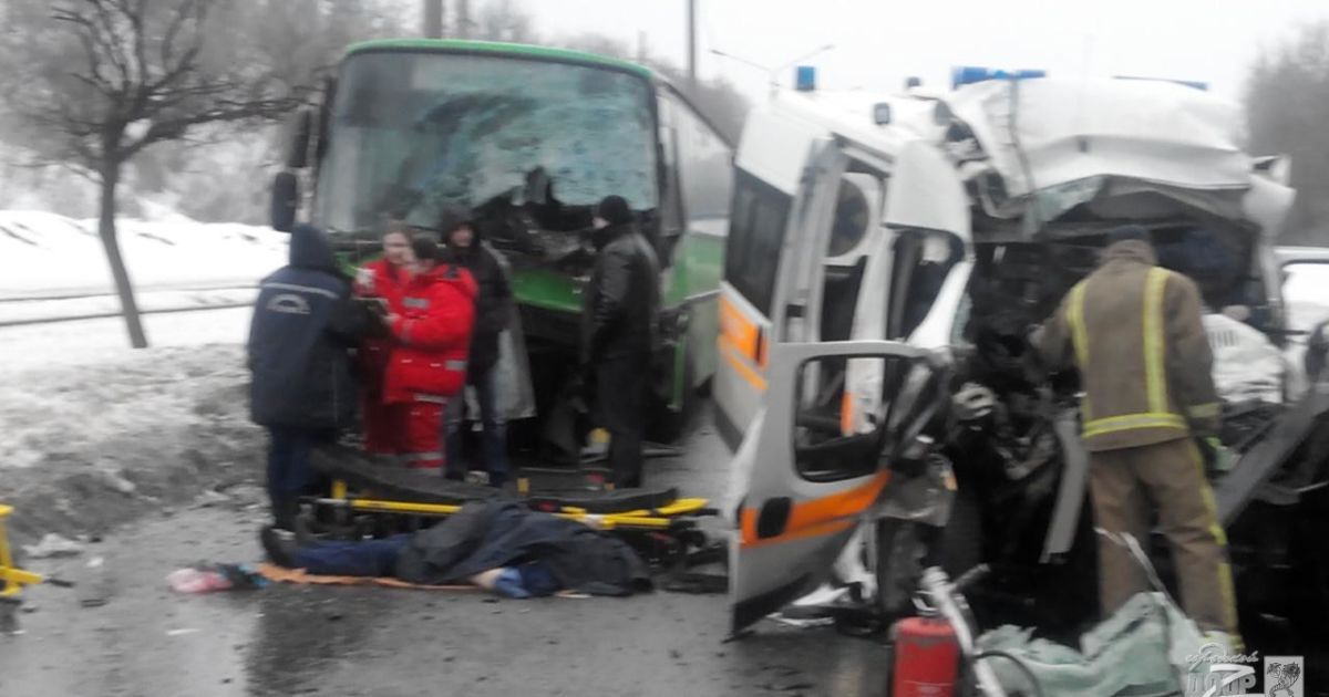 В Харькове "скорая" протаранила автобус / © Городской дозор Харькова