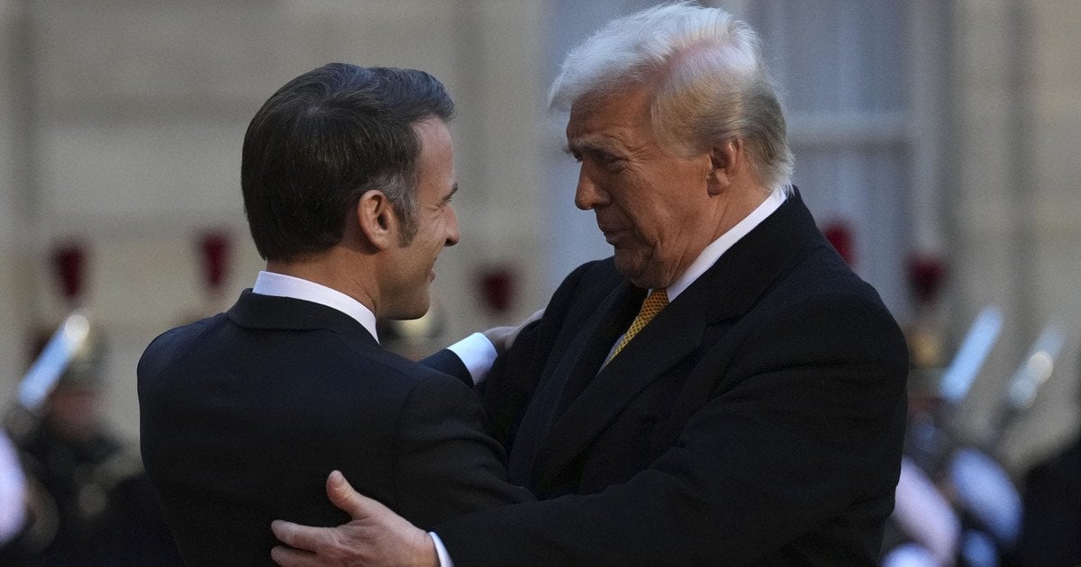 Макрон и Трамп.
