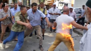 Кримськотатарський активіст намагався спалити себе в центрі Сімферополя